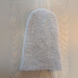 Andes Gifts 100% Alpaca Beige Slouchy Knit Beanie Hat